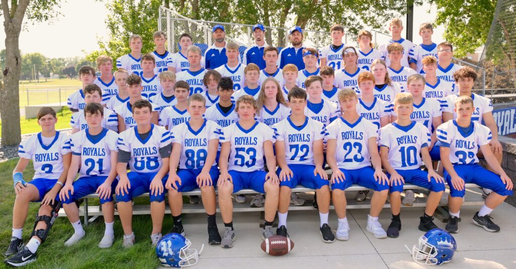 Front: Kamden Bork, Parker Glassmaker, Carter Astidias, Max Schnepf, Kaden Steffen, Benjamin Tentinger, Michael Peterson, Blake Barinsky, Mason Carver. Second Row;  Hayden Moos, Jace Colling, Noah Galles, Tayden Hicks, Brayden Krug, Alex Armfield, Eli Schlenger, Cody Evans,Isaias Bautista. Third Row: Mason Hill, Grant Prescott, Noah Hart, Kezden Steffen, Dawson Pick, Clint Staab, Parker Loutsch, Waylen Hengtgen, Kyler Bork. 4th row: Owen Alesch, Owen Schroeder, Mitchell Schnepf, Josh Wetter, Brayson Mulder, Carver Miller, Jonah Petersen, Mason Roberts, Lukas Peterson. Back Row: John Schmillen, Wyatt Alesch, Brayden Dunn, Coach Colin Youde, Coach Kyle Oswald, Coach Alex Wimmer, Brandon Dreckman, Gage Johnson, Michael Schmillen, Cayben Olson. Absent: Bryce Grzeslo and Coach Derrick Marra